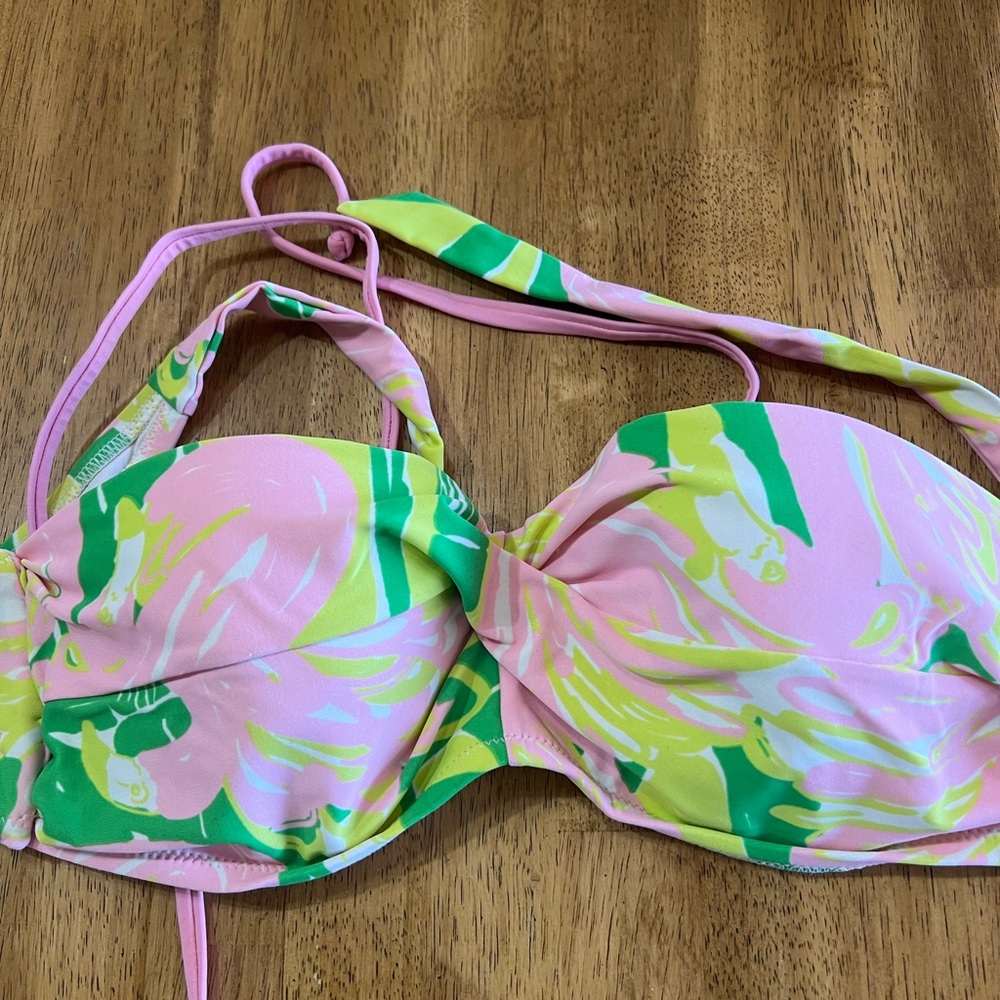 Lilly target collar swim top